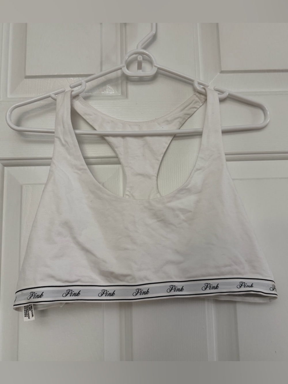 Victoria's Secret White Racerback Sports Bralette